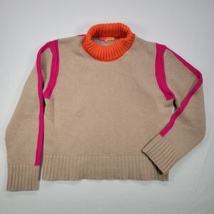 Vilagallo Orange and Pink Knit Sweater